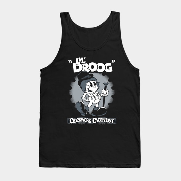 Lil Droog - Vintage Cartoon Rubberhose Clockwork Tank Top by Nemons